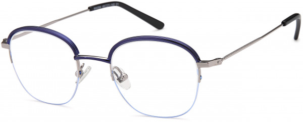 Menizzi M4084 Eyeglasses, 01-Blue/Gunmetal