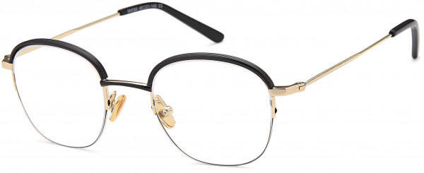 Menizzi M4084 Eyeglasses, 03-Black/Gold