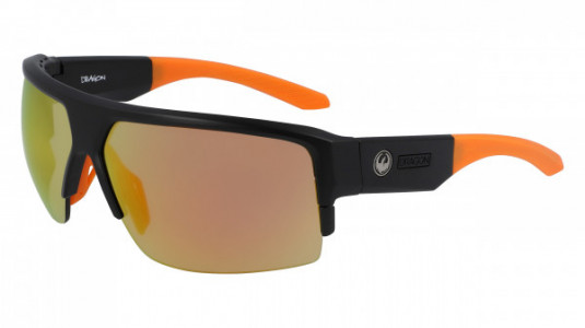 Dragon DR RIDGE X LL Sunglasses, (022) MATTE BLACK WITH LL ORANGE ION AND LL SOLID BROWN  LENS