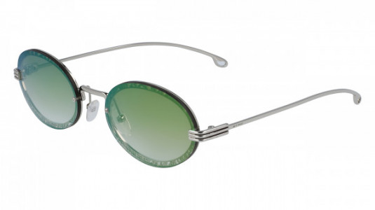 Etro ET120S Sunglasses, (046) SILVER/SKY GREEN LENS