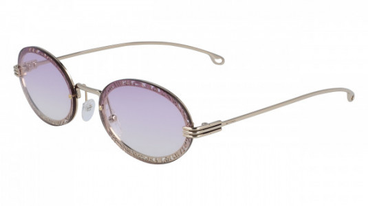 Etro ET120S Sunglasses, (707) GOLD/GRAD LILAC LENS