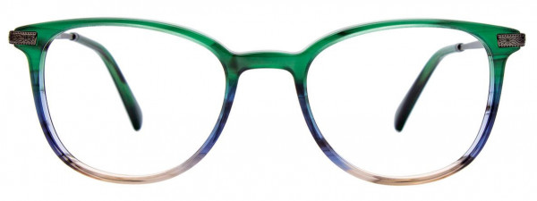 EasyClip EC525 Eyeglasses, 060 - Green & Blue & Beige Marbled