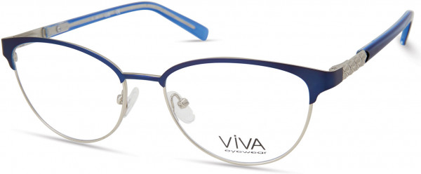 Viva VV4519 Eyeglasses, 091 - Matte Blue