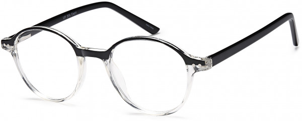 4U UP 304 Eyeglasses, Black Crystal