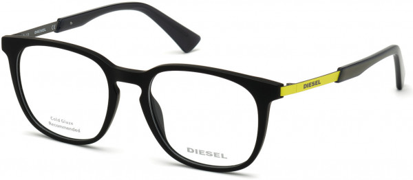 Diesel DL5349 Eyeglasses, 02A - Matte Black