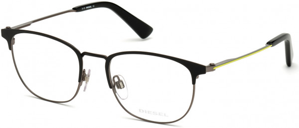 Diesel DL5354 Eyeglasses, 002 - Matte Black