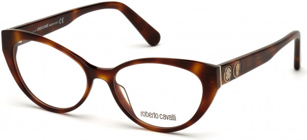 Roberto Cavalli RC5106 Eyeglasses, 052 - Shiny Havana, Shiny Pale Gold & Havana, Enamel Dãƒâ©Cor
