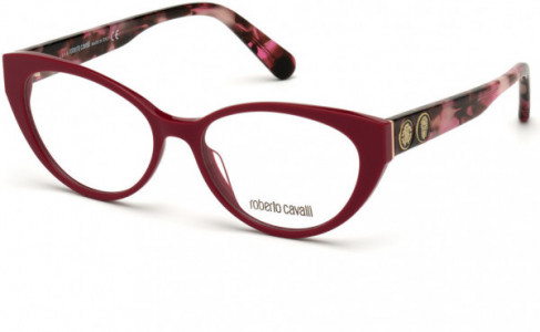 Roberto Cavalli RC5106 Eyeglasses, 066 - Shiny Fuschia, Shiny Rose Gold & Pink Havana, Enamel Dãƒâ©Cor