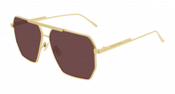 Bottega Veneta BV1012S Sunglasses, 005 - GOLD with BROWN lenses