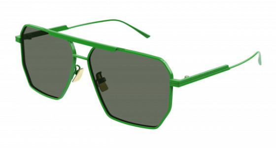 Bottega Veneta BV1012S Sunglasses, 006 - GREEN with GREEN lenses