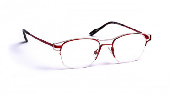 J.F. Rey JF2871 Eyeglasses, SHINY SILVER / RED (1330)