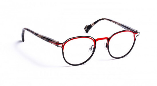 J.F. Rey JF2891 Eyeglasses, SATINED BLACK / SATINED RED (0030)