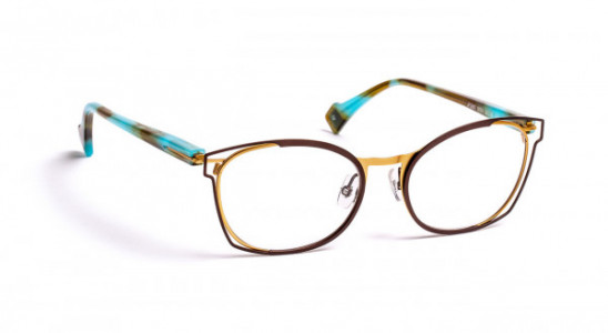 J.F. Rey JF2887 Eyeglasses, SATINED BROWN / SATINED GOLD (9050)