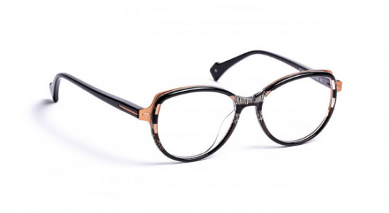 J.F. Rey JF1491 Eyeglasses, BLACK STRIPES / PINK GOLD (0550)