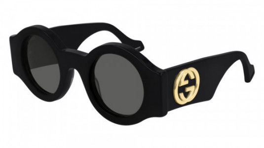 Gucci GG0629S Sunglasses, 003 - BLACK with GREY lenses
