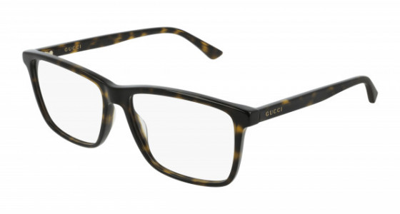 Gucci GG0407O Eyeglasses, 006 - HAVANA with TRANSPARENT lenses
