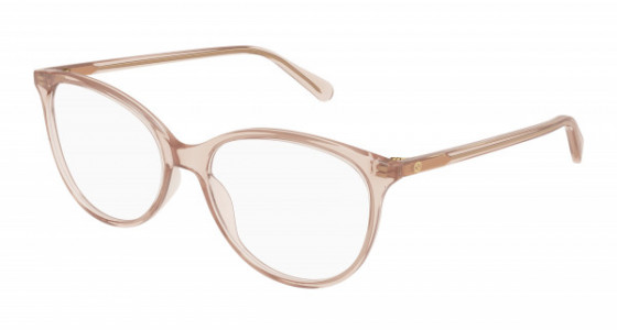 Gucci GG0550O Eyeglasses, 012 - NUDE with TRANSPARENT lenses