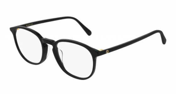 Gucci GG0552OA Eyeglasses, 005 - BLACK with TRANSPARENT lenses