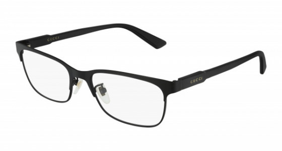 Gucci GG0494OJ Eyeglasses, 001 - BLACK with TRANSPARENT lenses
