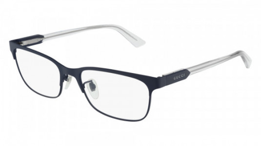 Gucci GG0494OJ Eyeglasses, 003 - BLUE with TRANSPARENT lenses