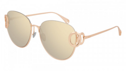Pomellato PM0076S Sunglasses, 003 - GOLD with BROWN lenses