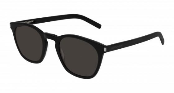 Saint Laurent SL 28 SLIM Sunglasses, 001 - BLACK with BLACK lenses