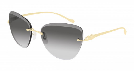Cartier CT0032RS Sunglasses, 001 - GOLD with GREY lenses