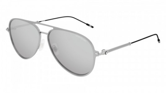 Montblanc MB0059S Sunglasses, 003 - SILVER with SILVER lenses