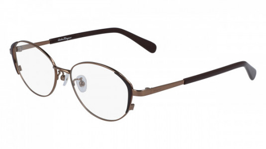 Ferragamo SF2540A Eyeglasses, (762) SHINY BRONZE/BROWN