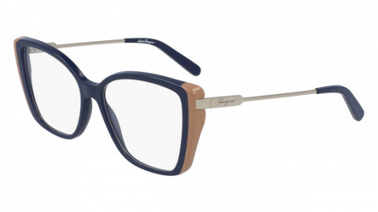 Ferragamo SF2850 Eyeglasses, (405) BLUE/NUDE