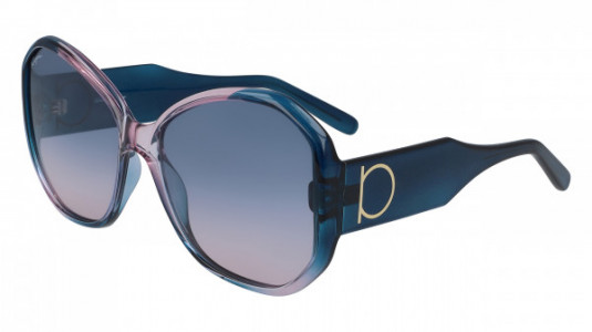Ferragamo SF942S Sunglasses, (431) BLUE ANTIQUE ROSE GRADIENT