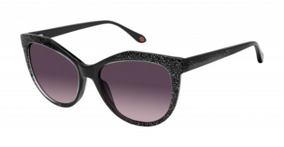 Lulu Guinness L165 Sunglasses, Black Glitter Fade (BLK)