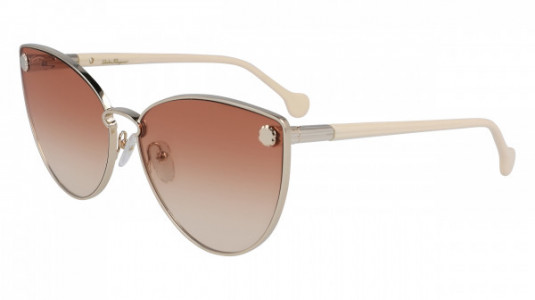 Ferragamo SF185S Sunglasses, (710) GOLD/ORANGE LENS