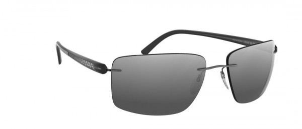 Silhouette Carbon T1 Collection 8722 Sunglasses, 6560 SLM Silver Mirror Gradient