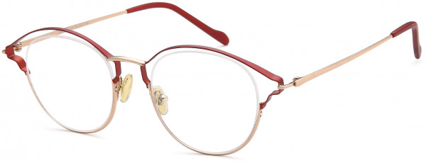 AGO AGO 1022 Eyeglasses, 01-Burgundy/Gold