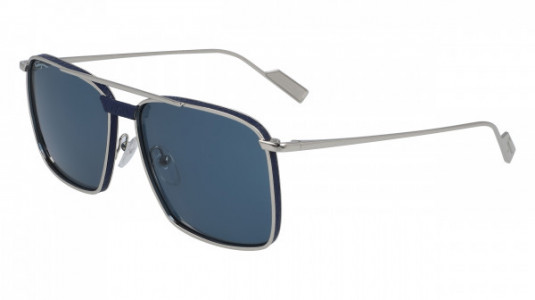 Ferragamo SF221SL Sunglasses, (030) PALLADIUM/BLUE LEATHER