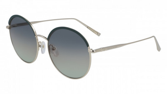 Longchamp LO131S Sunglasses, (727) GOLD/GREEN