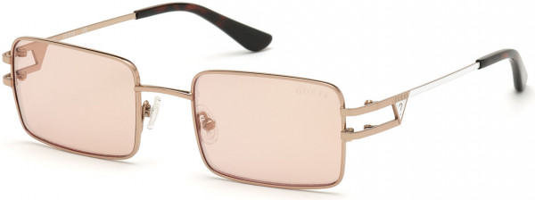 Guess GU7660 Sunglasses, 28U - Shiny Rose Gold / Bordeaux Mirror