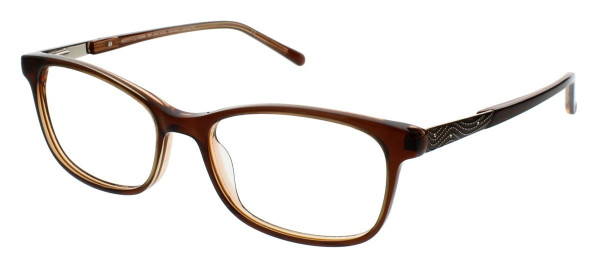 Jessica McClintock JMC 4312 Eyeglasses, Brown Laminate