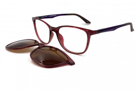 Eyecroxx EC590UD Eyeglasses, C2 Crimson Brown