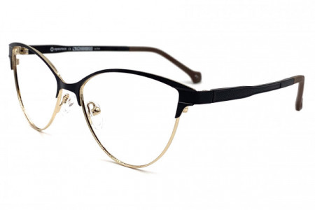 Eyecroxx EC605MD Eyeglasses, C1 Black Gold