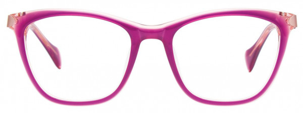 EasyClip EC519 Eyeglasses, 030 - Dark Pink & Light Pink Crystal & Light Pink