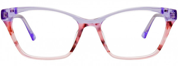 EasyClip EC542 Eyeglasses, 080 - Crystal Light Purple & Marbled Pink