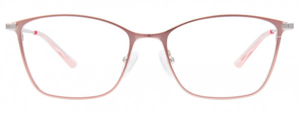 EasyClip EC532 Eyeglasses, 030 - Satin Light Pink & Silver