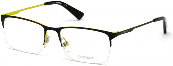 Diesel DL5347 Eyeglasses, 002 - Matte Black