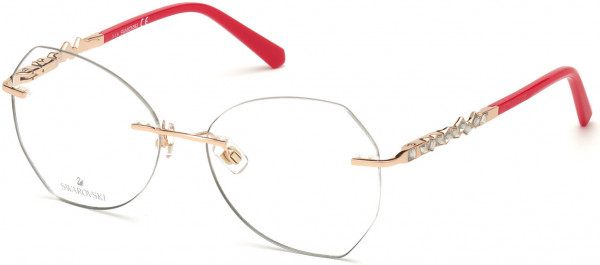 Swarovski SK5345 Eyeglasses, 028 - Shiny Rose Gold