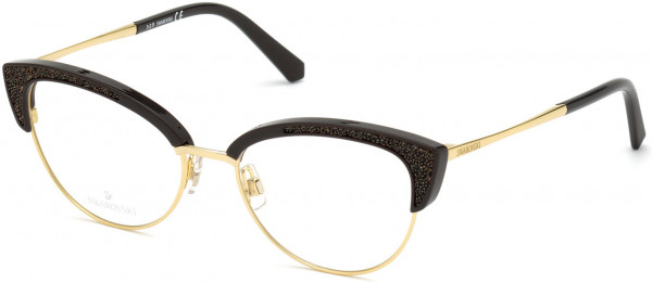 Swarovski SK5363 Eyeglasses, 048 - Shiny Dark Brown