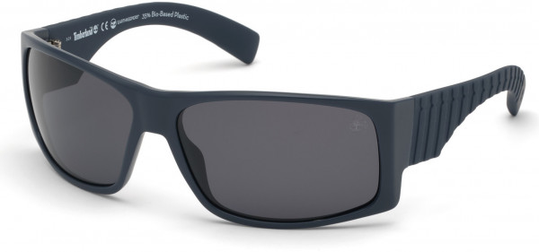Timberland TB9215 Sunglasses, 91D - Matte Blue Front And Temples / Smoke Lens
