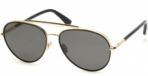 Tom Ford FT0748 Sunglasses, 01D - Shiny Black/ Polarized Smoke Lenses