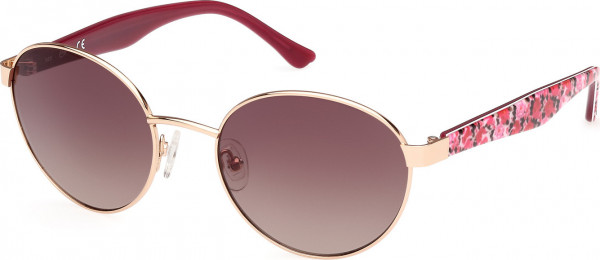 Candie's Eyes CA1033 Sunglasses, 28F - Shiny Rose Gold / Bordeaux/Texture